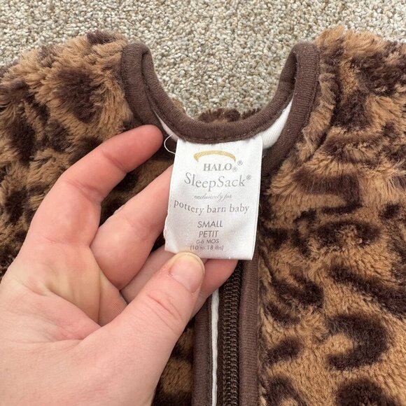 Pottery Barn Baby Halo Sleep Sack Small 0-6 months Leopard Print Cozy - Picture 5 of 8
